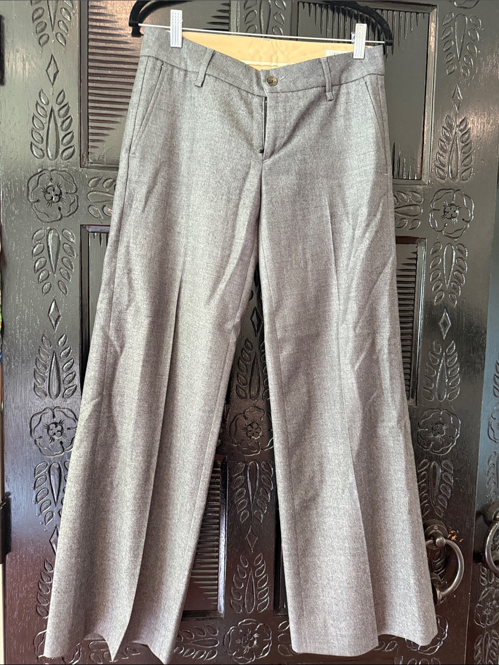 rag & bone Heather Gray Wide-Leg Trousers
